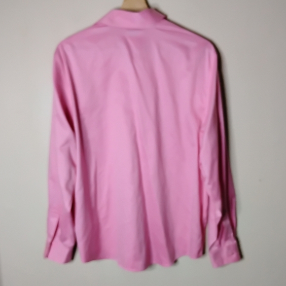 Talbots Womens Pink Wrinkle Resistant Button Up Blouse Size 12 Career - Picture 4 of 6